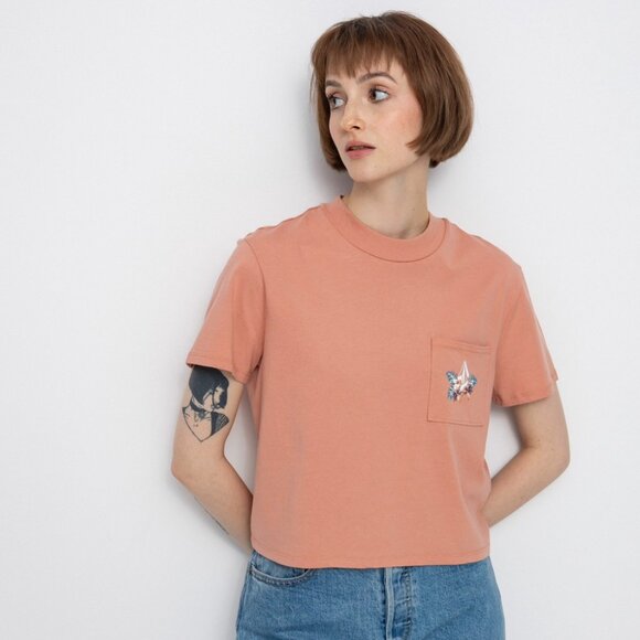 ๐ EUC๐ Volcom Pocket Dial T-shirt Crop Top Shirt retro organic cotton tee - Picture 5 of 11